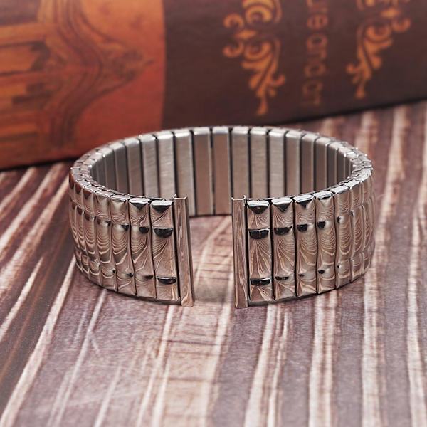 Steel Stretch Expansion Watch Band Armband Armband FAD9 gold 20mm
