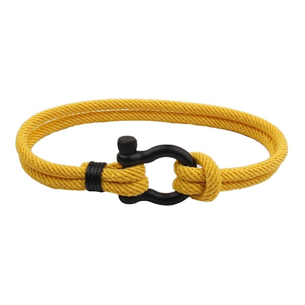 U Platt Form Justerbart Schackelspänne För Överlevnad V4N9 Armband Rep V4A6 yellow One-size
