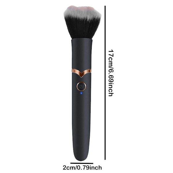 10 Hastigheter Elektrisk Sminkborste Foundation Blandning Rouge Löst Puder Vibrationsmassage Löst Puder red One-size