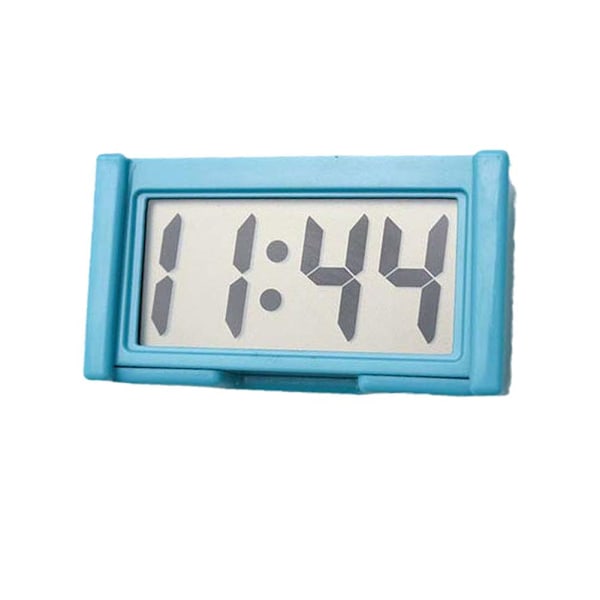 Digital bilklocka för instrumentbräda - Liten LED-klocka självhäftande mini-klocka för fordon  Blue One size