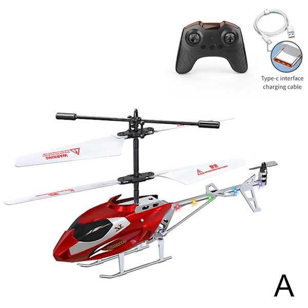 Helikopter Fjärrkontroll Flygplan Leksak för Barn Tålig Kollisionslegering ≮ B6B2 red 2.5CH