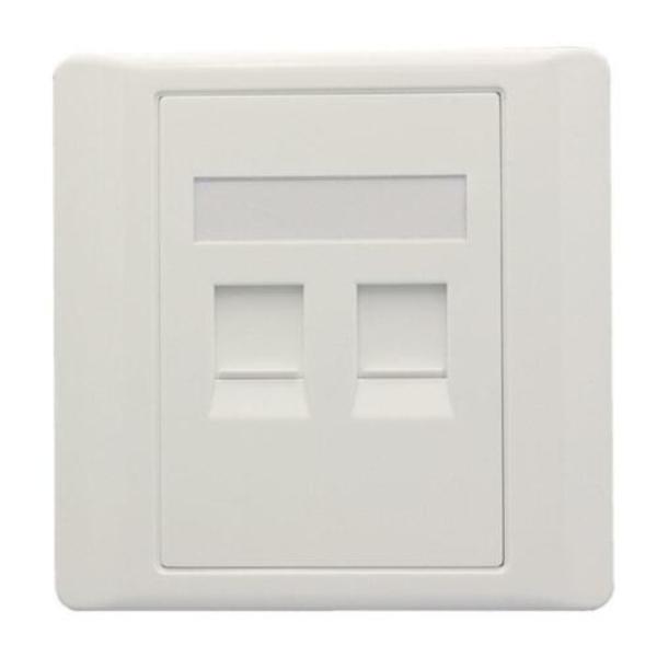 LAN CAT6 Uttag Vägguttag Nätverk Ethernet Panel Frontplatta RJ45 H3O9 whiteB 86mm*86mm