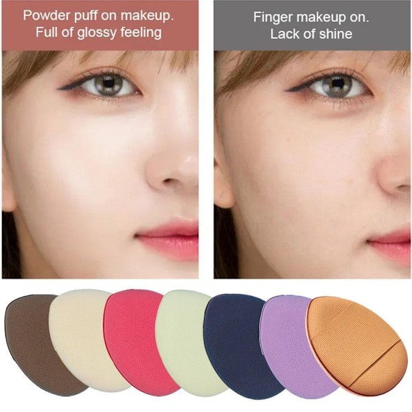 Litet set med fingersvampar för smink, för exakt concealer och foundation πт σ η, khaki camel One-size
