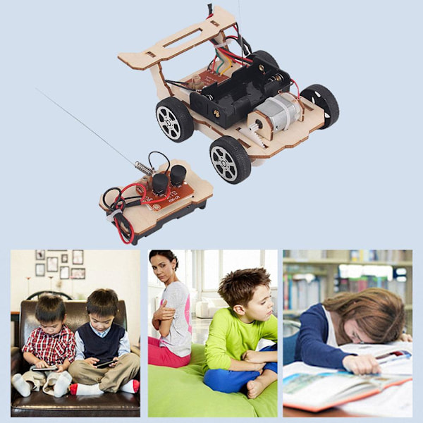 3D Trä DIY Montering Fjärrkontroll Bil Modellbyggsatser Gåva Julvetenskap T4A0
