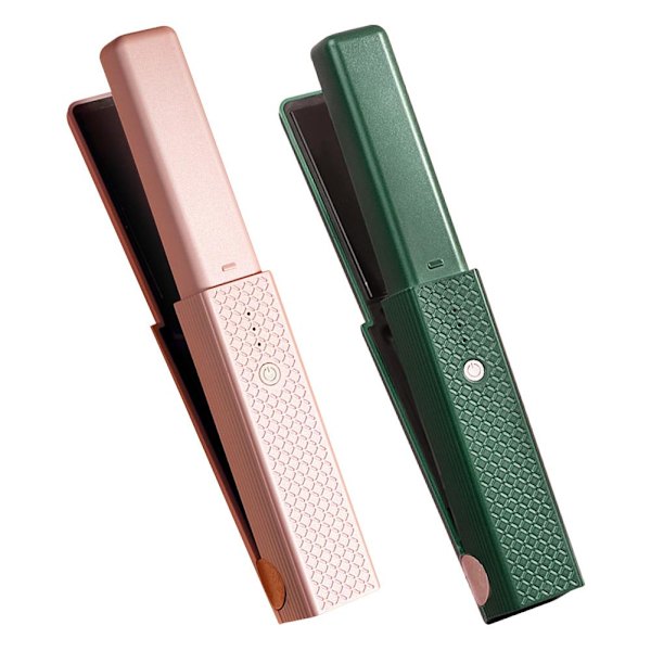 Sladdlös 2-i-1 Plattång Locktång med USB-laddning Bärbar och S1 pink 20*3*3cm