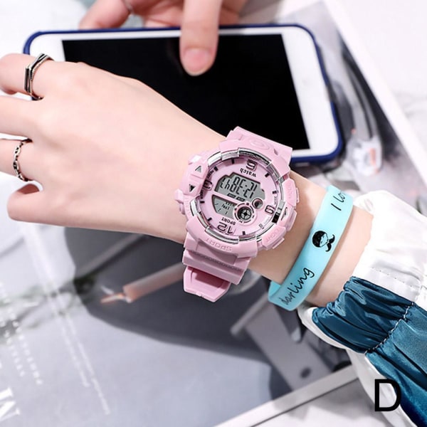 Multifunktionell elektronisk watch Enkel watch Watch Pink One size