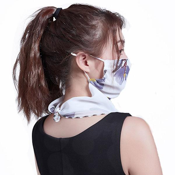 Utomhus Vandring Chiffong Bekväm Sjal Slöja Ansikte Nackskydd L7U9  white onesize