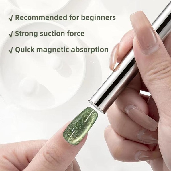 Cat Eye Nagel Magnetisk Stick UV Gel Polish Snowlight Glitter Effe Silvery 1pcs