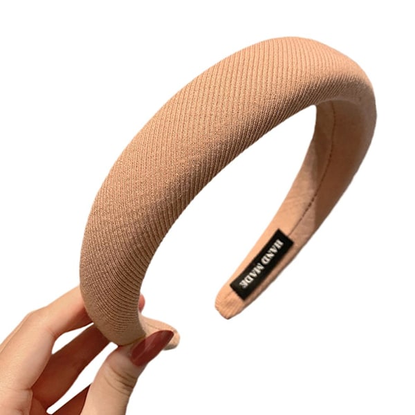Hårband för damer, vadderat hårband, brett svamphårband, accessoar Hot W4 tea one-size