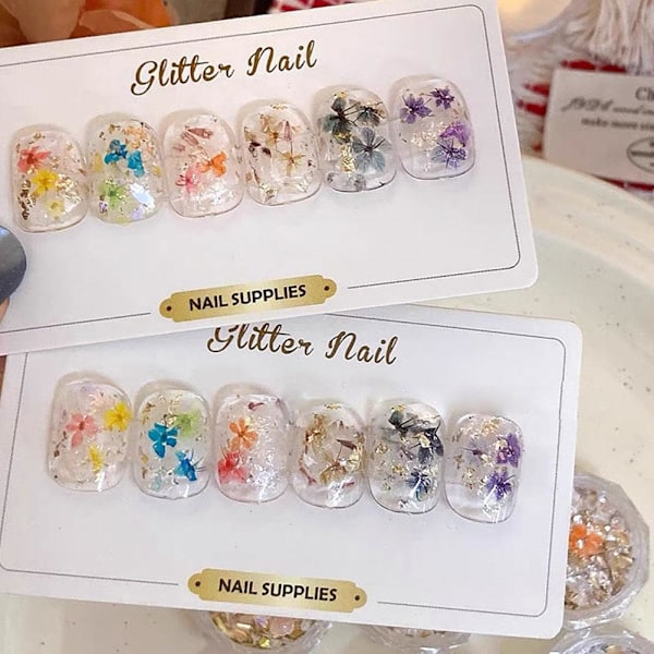 Nagelkonst Tillbehör Netto Röd Sommar Färg Blommor Opal Konst Material Nagel Tillbehör Pulver L9j1 LP-349 1pcs