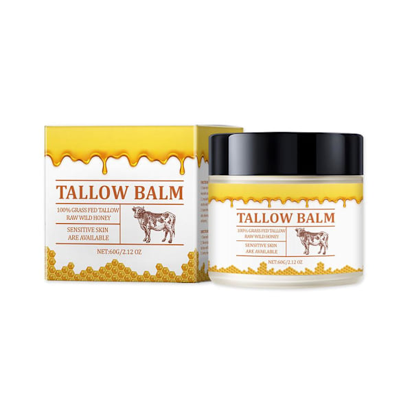 Talg Honung Balsam, Hudvård med Nöttalg, Ansiktsbalsam med Talg, Återfuktare med Talg L7J6