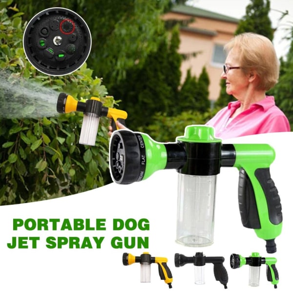 Portabel Hund Jet Spray Gun WithS Oap Dispenser Pup Jet Multi-poi yellow one-size