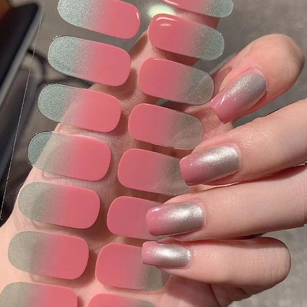 16 st/ark Gradient Färg Fingernagel Klistermärke Mode DIY Klistermärke Konst Falska Konst Naglar Nagel H3U0 CS-73 1pcs