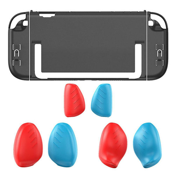 För Nintendo Switch 2 (2025) NS 2 Dockningsbar Delad Skal Skyddsfodral ~HET~REA! black grip Transparent shell
