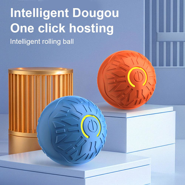 Hoppande boll för husdjur, interaktiv automatisk rörlig boll med ljus för hundar. orange 1set