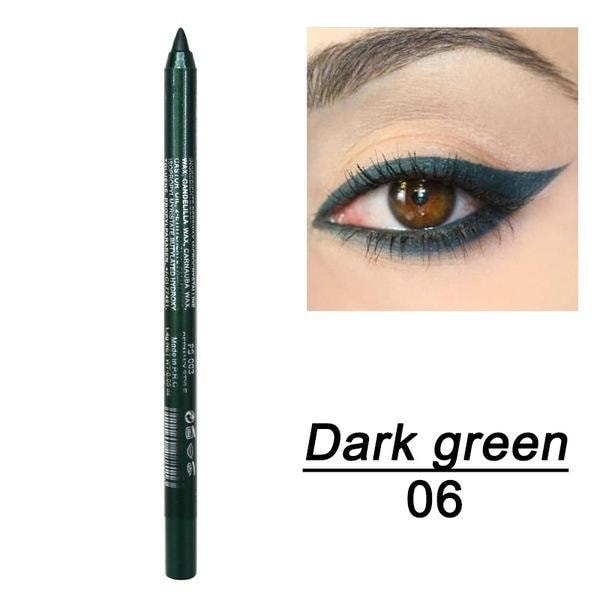 14 Färger Färgglad Eyeliner Penna Ögonpenna Gelpennor Långvarig Dark green 9g