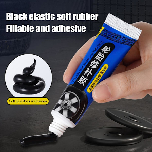 60ml Bil Däck Reparation Fyllning Förstärkning Starkt Lim Vattentätt Slitstarkt H8C2