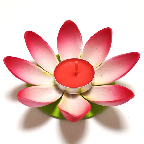 Flytande Vatten Lotus. Lampa Lotus. Önskelampa Utomhus Ljuslykta Festival Lam> Red 1pcs
