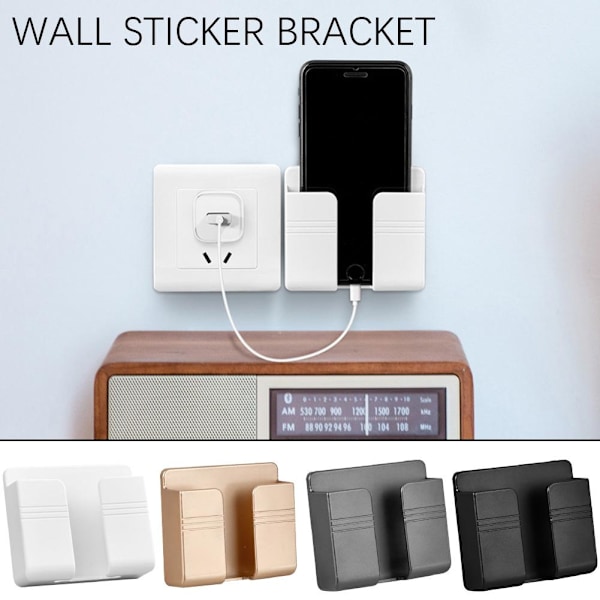 Multifunktionell Telefonhållare Väggmonterad Organizer Förvaringsdocka Ställ Laddningsorganisator Kontroll M7f7 gray 1pcs