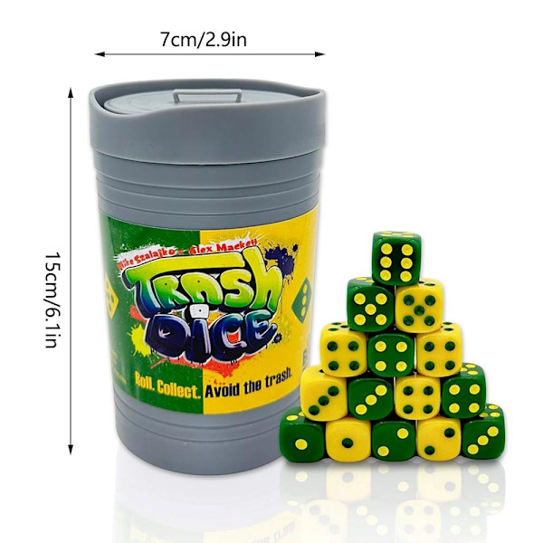 Big Discoveries Dumpster Dice - Snabbt Familjetärningsspel Kul för 4 spelare Board一 C set