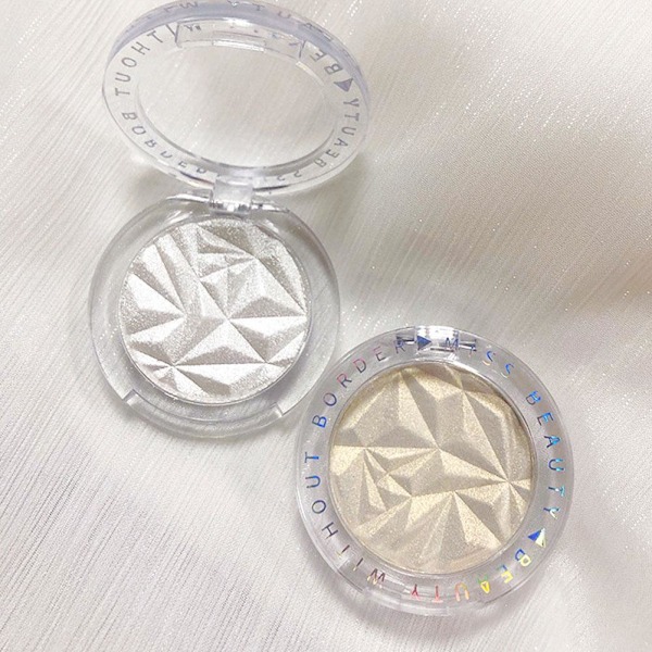 Fairy Diamond Powder Ansikte Skugga Highlight Rouge Pärlglitter Combo  1 # Moonlight Silver one-size