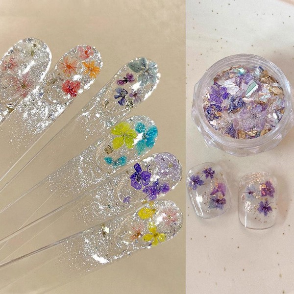 Nagelkonst Tillbehör Netto Röd Sommar Färg Blommor Opal Konst Material Nagel Tillbehör Pulver L9j1 LP-346 1pcs