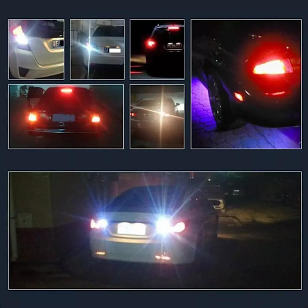 P21/5w LED 380 1157 Xenon Bromsljuslampor Stopp Baklampor! Ljus W9K0 Red One size