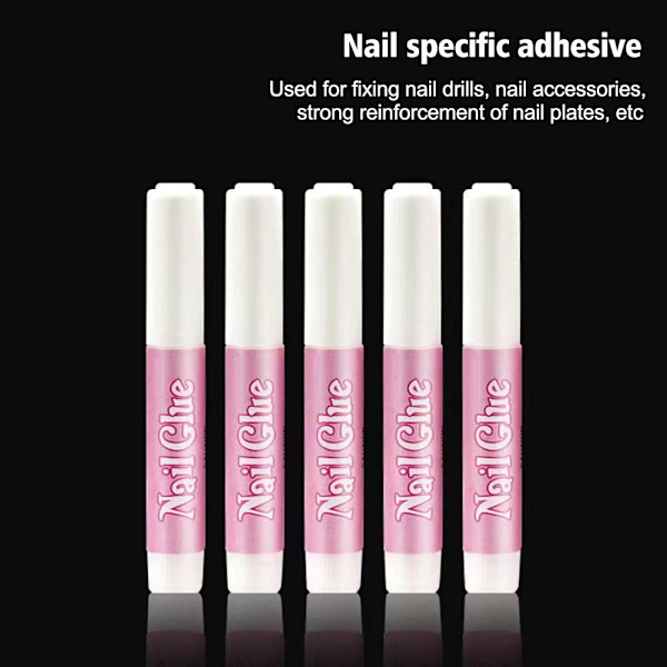 Nagelkonstverktygssats Nagelgelélim DIY-set Filremsa för nybörjare Lot M4 setA 4pcs