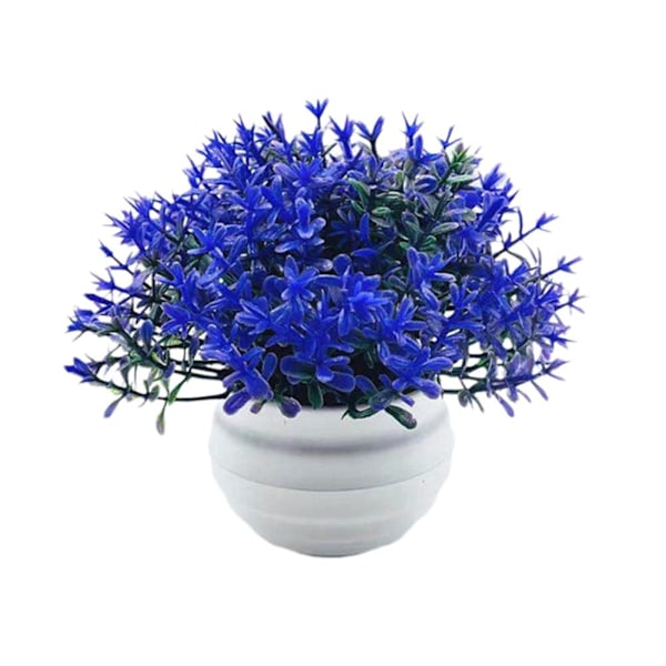 Falska konstgjorda krukväxter i kruka Utomhus Trädgård Heminredning Violet blue 1set