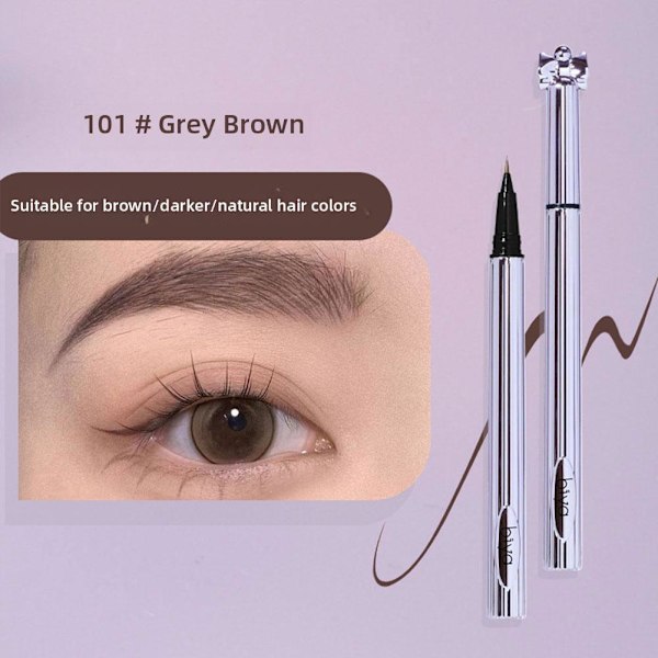 Biya Flytande Vattenfast Ögonbrynspenna Är Mycket Fin, Vattenfast Eyeliner Lätt att Sudda För Varje Vilt E3r1 101 # gray brown 800mg