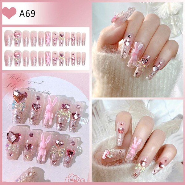 Burst Flash Isblå Aurora Bärbara Nagelstickers Långvariga A32 24pcs