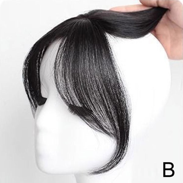 Eight Bangs Damperuk 3D Huvud Tunn Sektion Medium Simulerad Lugg Peruk Delad A0H8 light brown one size