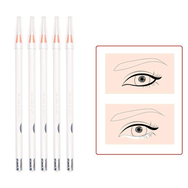 Vit eyeliner pull line ögonbrynspenna skönhetsmakeup G2O9 D2I1