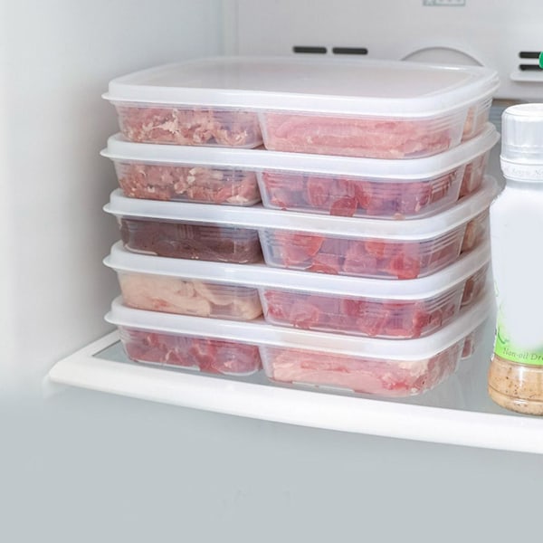 Förvaringslåda för kylskåp, fyra fack, matlåda för kött, förvaringslåda, förvaringsfat G7d4