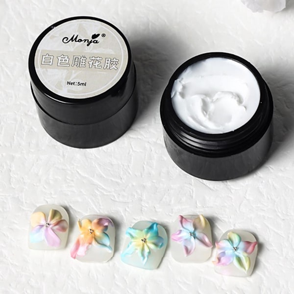 Nagelkonst Nagel Lim 3D Modellering Lim DIY Manikyr Verktyg Satin Snideri Lim Vit 5ml  white 5ml