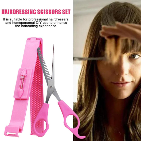 Luggsax Set Söt Flicka Hushållsbruk Hårklippningssax Set Med Spjäla Beskärning V1v6