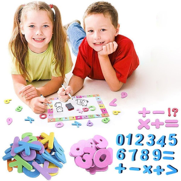 Magnetiska Versaler Gemener Bubbelbokstäver ABC Kylskåpsmagneter Utbildning Tidig M3F0 MulticolorB 26pcs lower case letters