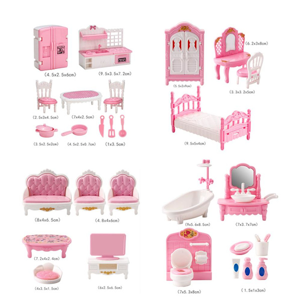 Pedagogiska Leksaker Simulation Kök Badrum Pussel C5O7 Leksak O1Z7 S7A3 D6B5 kitchen 1set