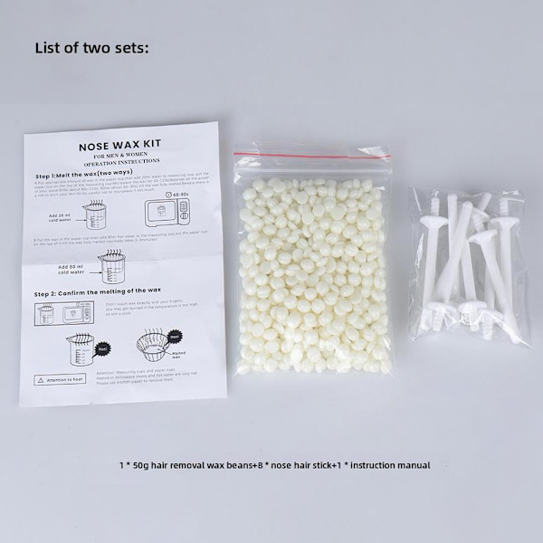 Vaxningskit för näs- och öronhår, enkla pinnar för män, näsvaxningsremsor✨ 25g 1set
