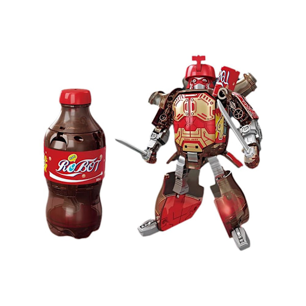 Kreativ Läsk Transformers Leksak Coca-Cola Burk Modell Strids Mecha Robot Samurai Autobot I4U1 Red One size