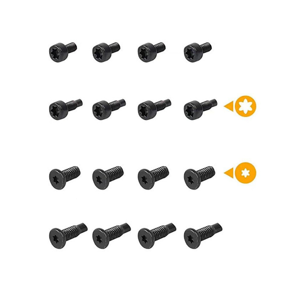 GHRYTY Ring Dörrklocka Skruvar Ersättning, 16/20 ST T5, T16 Ring Dörrklocka Skruvar, Ring Säkerhetsskruv Kompatibel med Video Dörrklocka, Ersättning 16pcs onesize