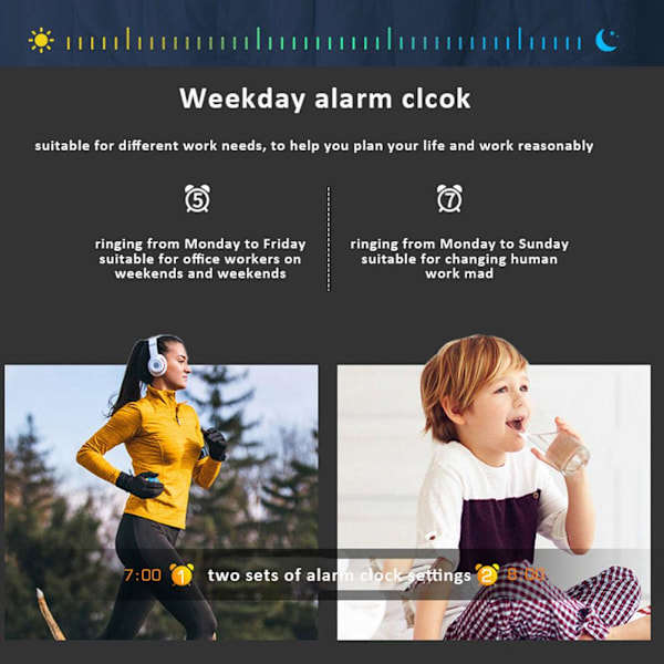 Liten Mini Digital Väckarklocka för Resor med LED-Tids- eller Temperaturvisning, Snooze, Justerbar Ljusstyrka, Enkel Användning - NY Red One size