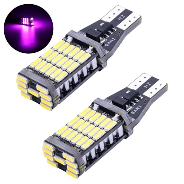 Bil Signallampa T15 W16w Led Lampa T10 W5w 4014 Led Back Reverse Parkeringslampor Vit Blå Röd D6o6 Pink One size