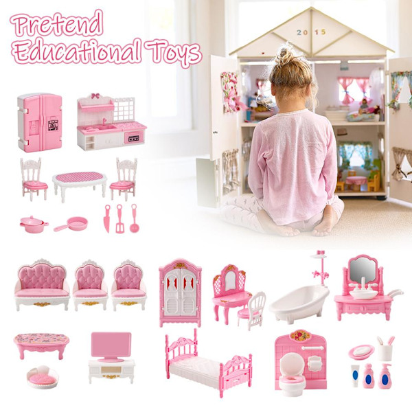 Pedagogiska Leksaker Simulation Kök Badrum Pussel C5O7 Leksak O1Z7 S7A3 D6B5 bathroom 1set