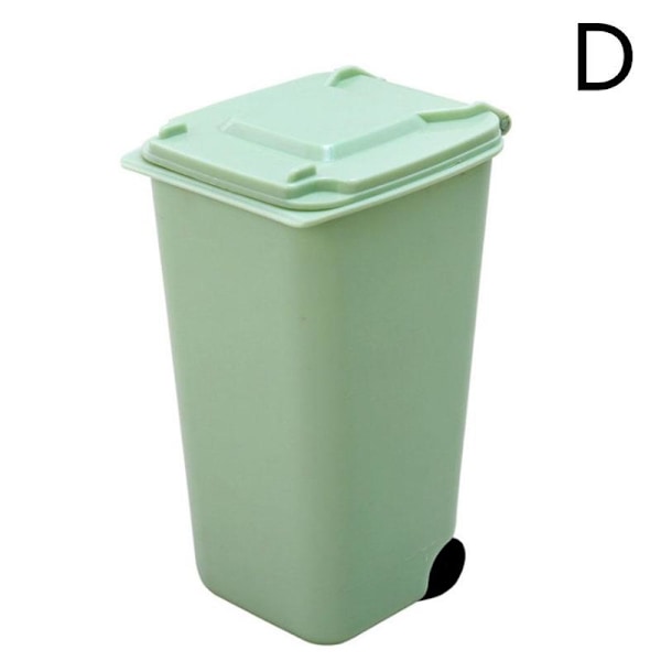 Hushållskontor Kreativ Rullande Mini Papperskorg Skrivbord Mini Avfallshink Små Soptunnor S7y0 green One-size