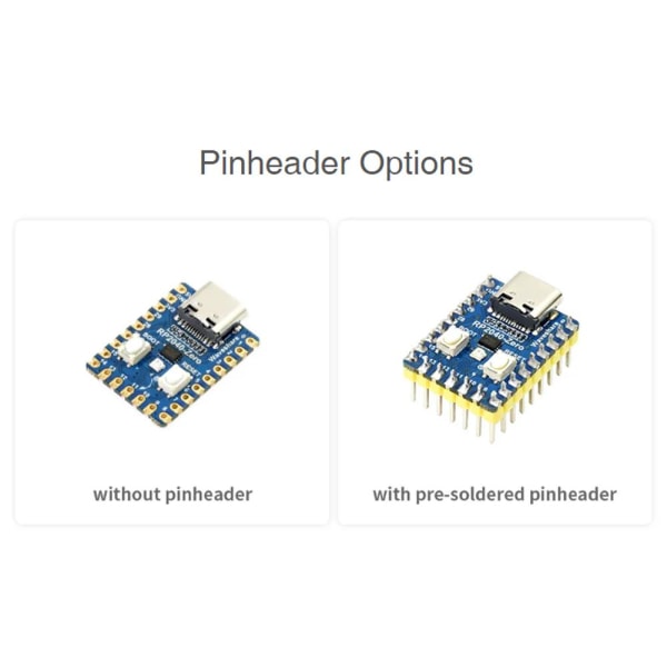 För Raspberry Pi RP2040-Zero Microcontroller PICO Development Bo no pin one-size