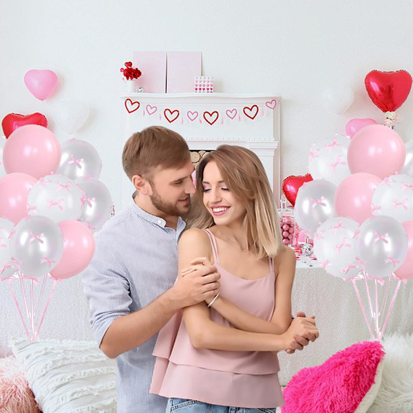 Rosa Rosettballonger, 5 st 12\" Rosa Ballonger & 30 st Mini Rosa Sati C 1set