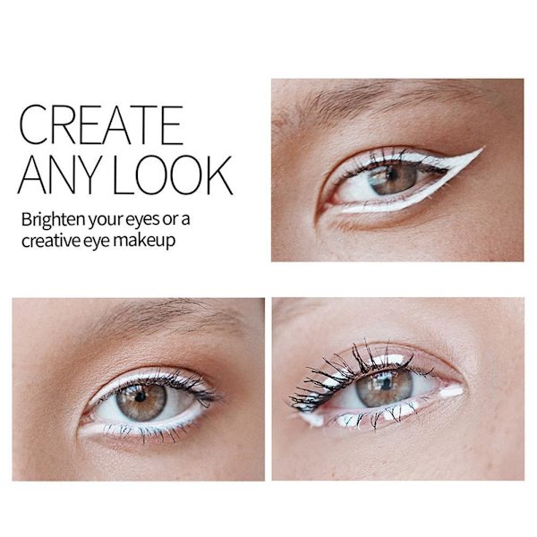 Vit eyeliner pull line ögonbrynspenna skönhetsmakeup G2O9 D2I1