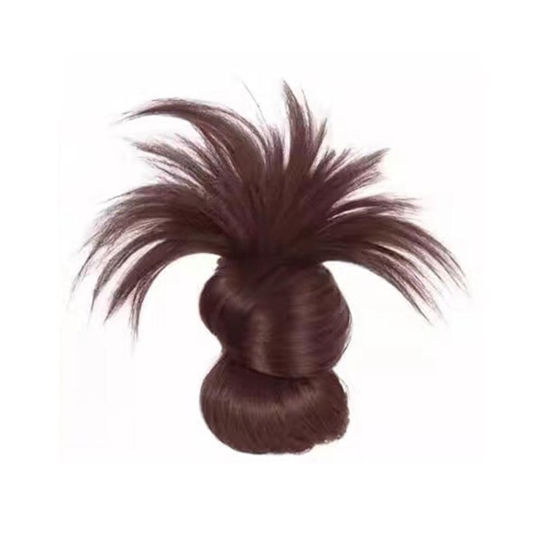 Lågtempererad hårknut-peruk med avslappnad känsla, Clip on-stil P7O4 dark brown 1pcs