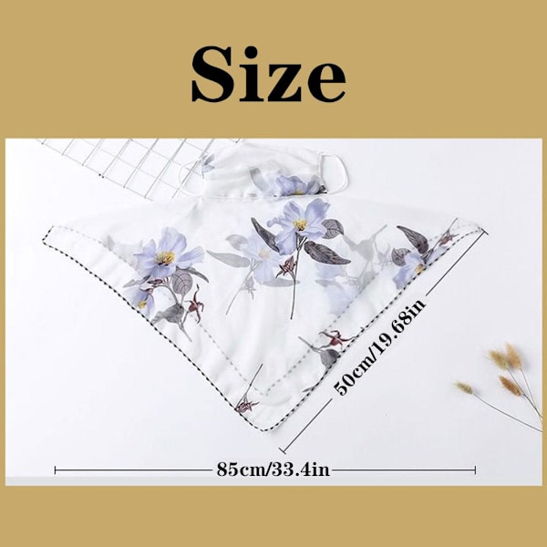Utomhus Vandring Chiffong Bekväm Sjal Slöja Ansikte Nackskydd L7U9  white onesize